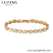 75778 xuping 18K plaqué or charme charme bracelet en cristal